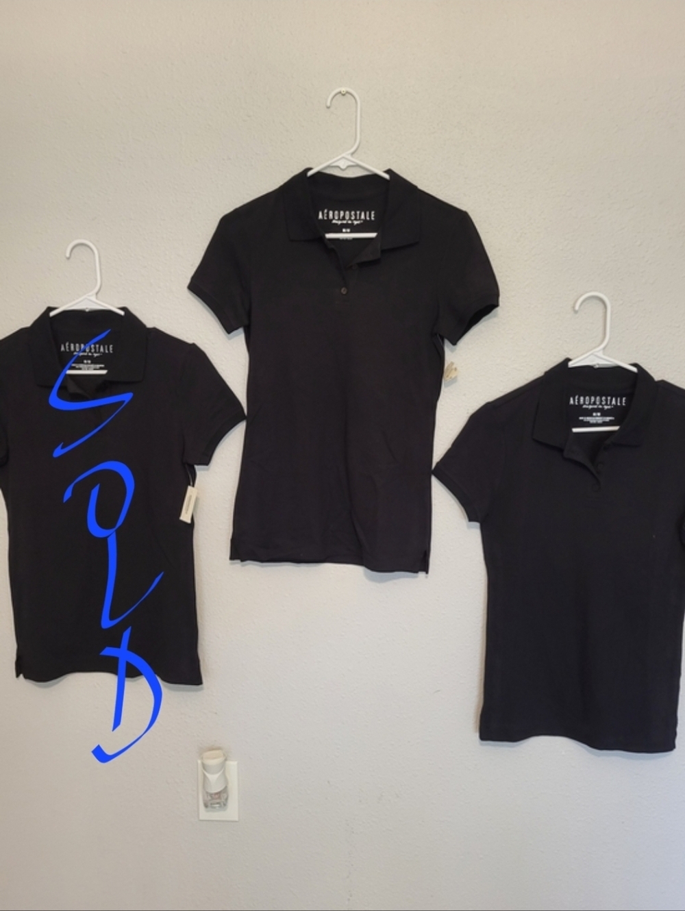 Aeropostale Black Girls' Polo Shirt Each or as a Bundle Offer (2 Remain).
